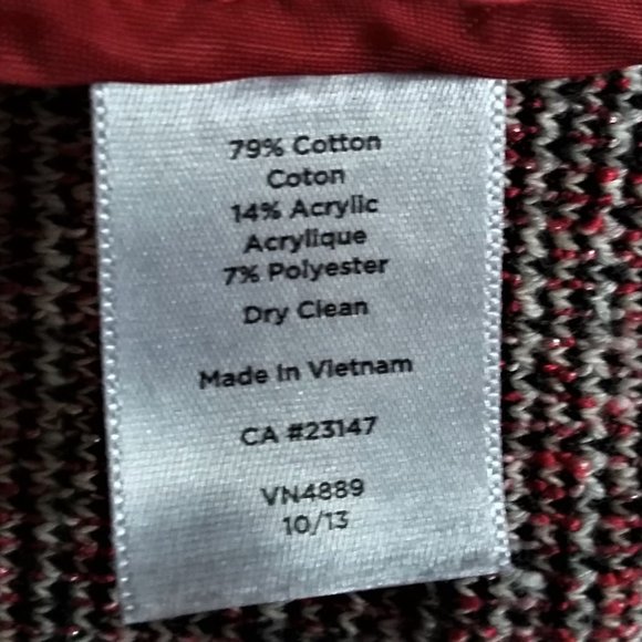 Talbots Vintage Red Open  Blazer / Sweater - Picture 4 of 8